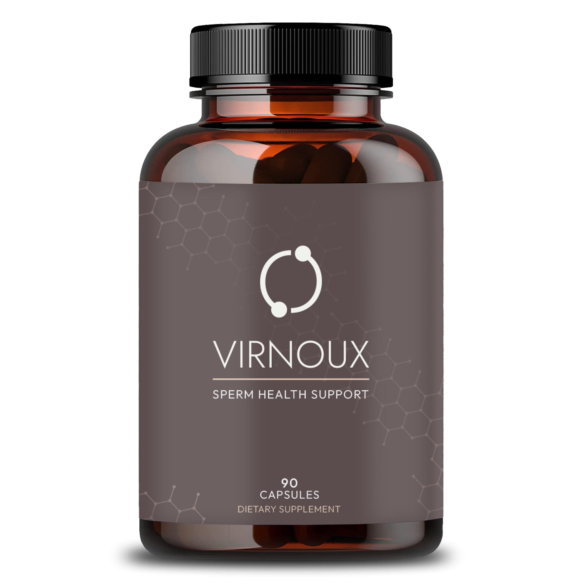 Virnoux frascos vitaminas para fertilidad, enfoque en conteo y motilidad espermática.