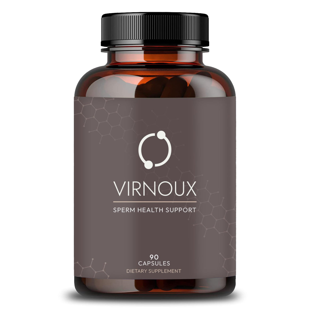 Virnoux frascos vitaminas para fertilidad, enfoque en conteo y motilidad espermática.