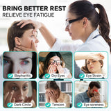 Visader tecnología grafeno calor FIR para relajación ocular y confort.