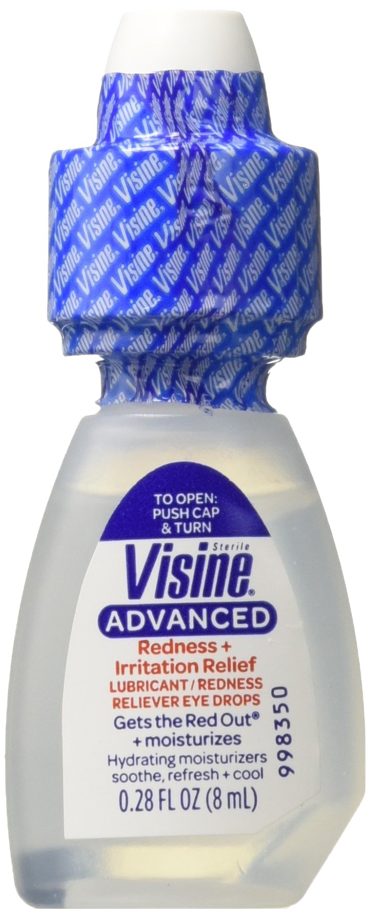 Gotas Visine Alivio Avanzado para ojos, alivian enrojecimiento y resequedad
