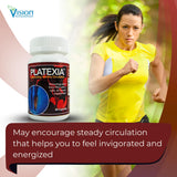 Vision Nutraceuticals Platexia, cápsulas veganas para un estilo de vida activo.