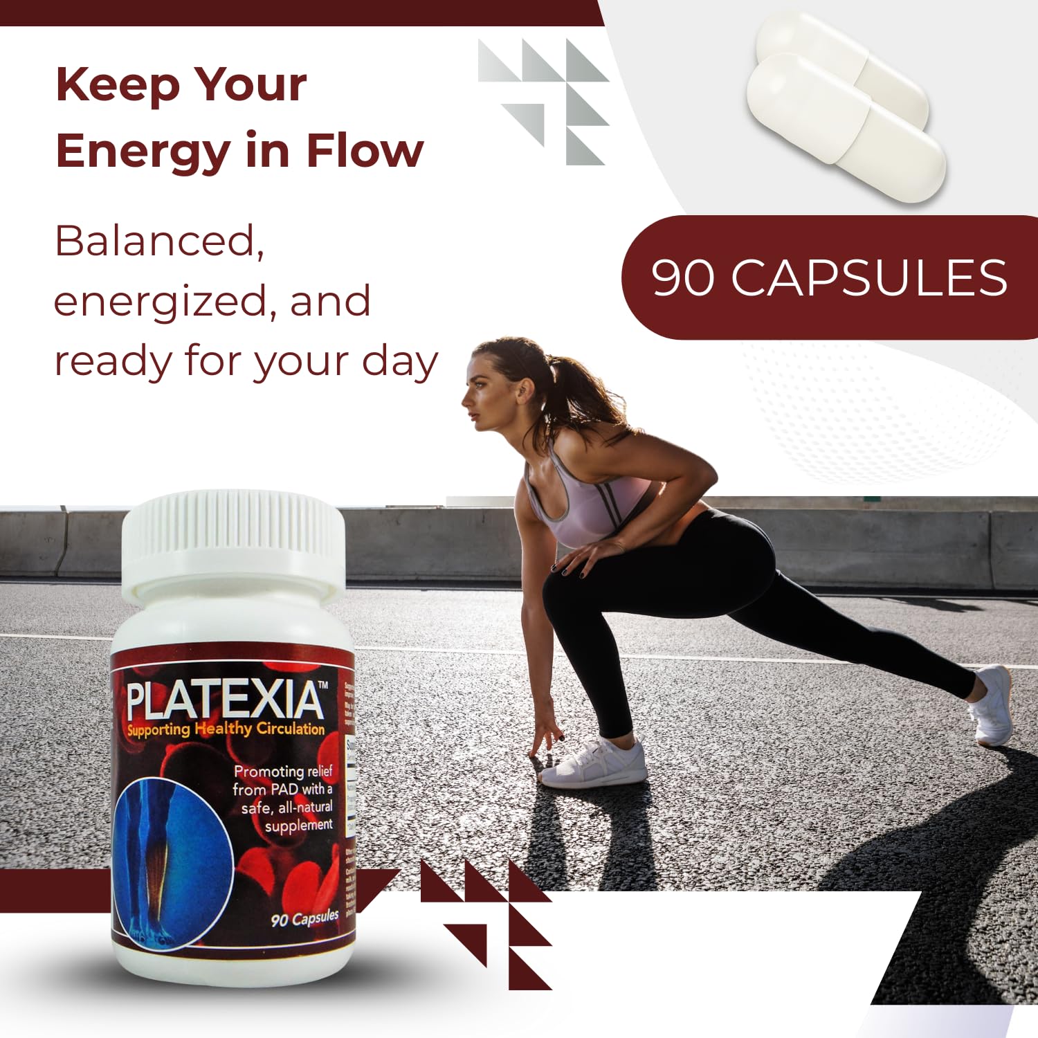 Vision Nutraceuticals Platexia, dosis diaria para uso estable.