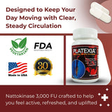 Vision Nutraceuticals Platexia, envase de 90 cápsulas para tres meses.