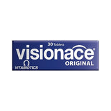 Visionace Original tabletas junto a un vaso de agua para toma diaria