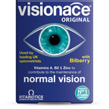 Visionace Original tabletas frente al frasco, apoyo diario a la visión