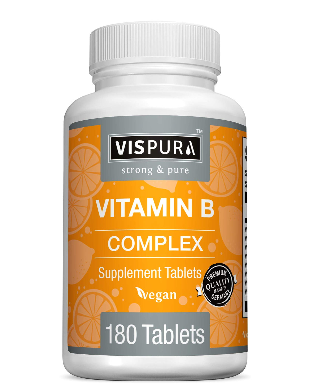 VISPURA Complejo B: bote frontal, apoyo diario para energía sostenida.