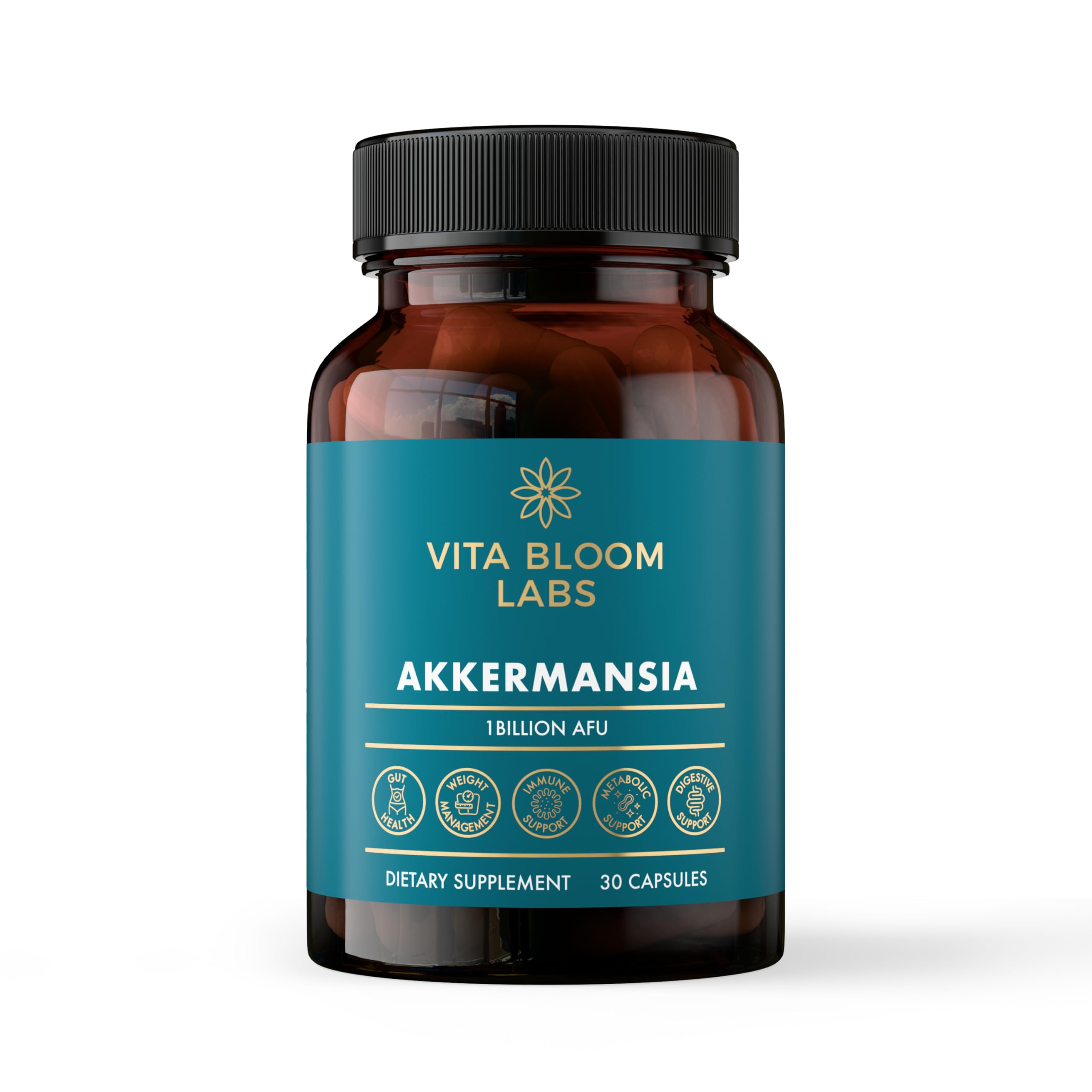 Vita Bloom Labs Akkermansia: porción lista para consumo diario.