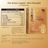 Vita Green Lingzhi: empaque protegido por la luz para conservar las capsulas.