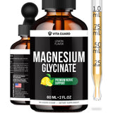 Vita Guard Glicinato Magnesio gotas: botella visible para uso diario seguro.