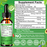 Vita Letuo L-Theanine Drops, apoyo digestivo suave con fibra.