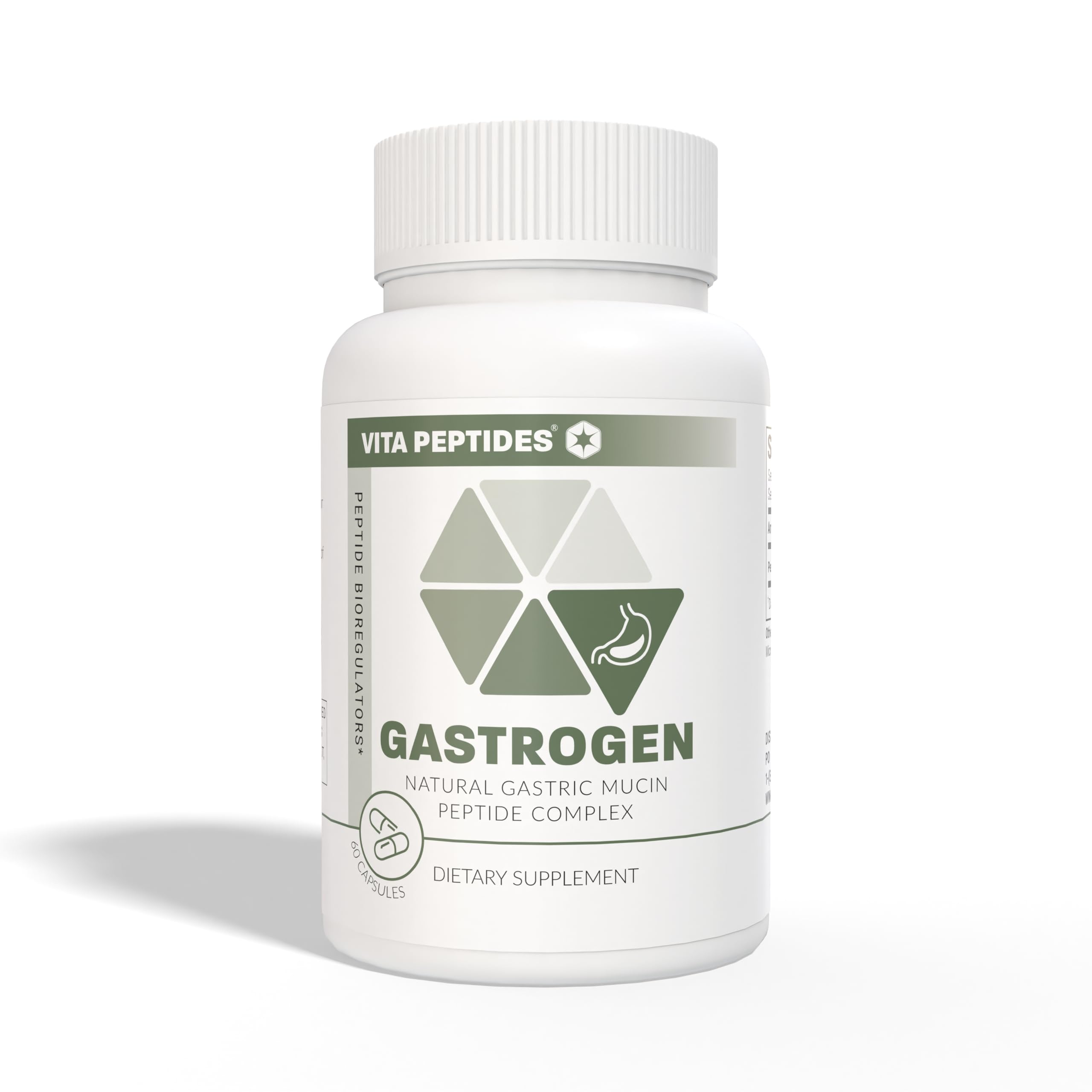 Vita Peptides Gastrogen etiqueta detalle, péptidos naturales que apoyan la defensa de la mucosa