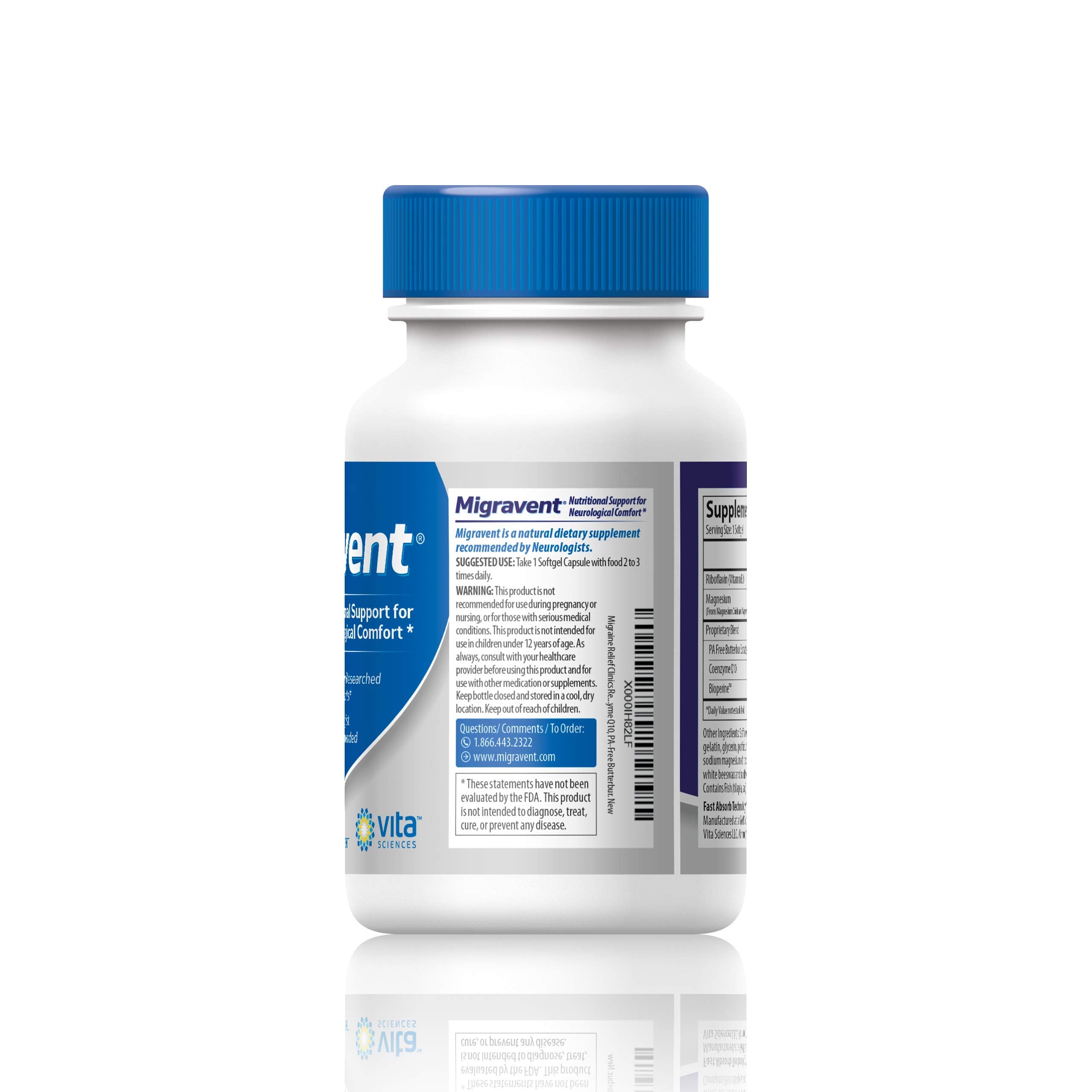 Migravent Bioperine para mejor absorción de nutrientes.