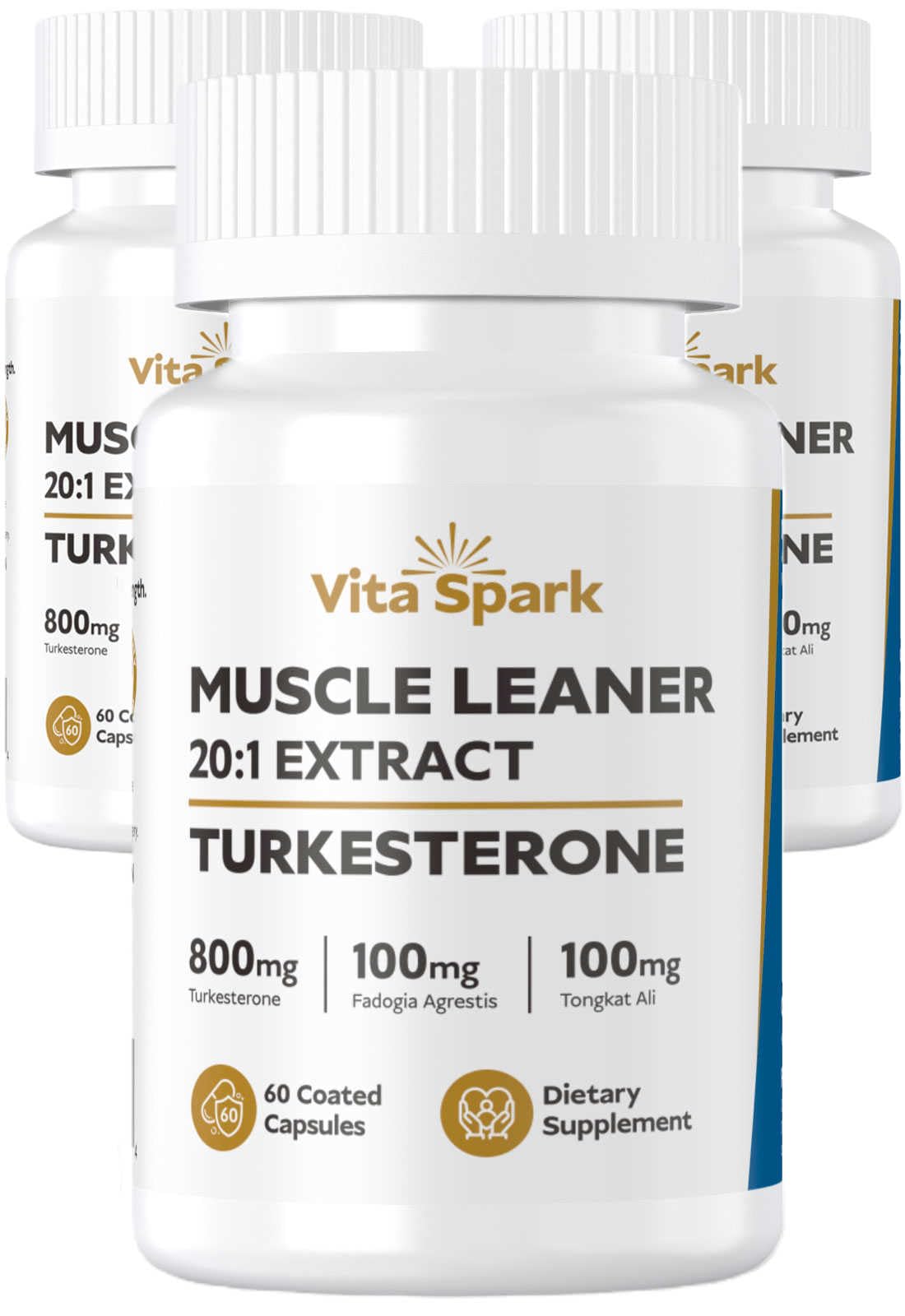 Vita Spark Turkesterona 20:1, extracto en botella, apoyo al desarrollo de músculo magro.