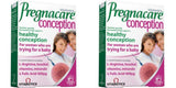 Vitabiotics Pregnacare Concepción, empaque de dos unidades, apoyo diario para la salud reproductiva.