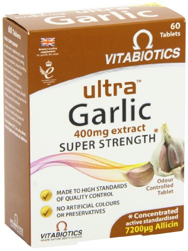 Vitabiotics Ultra Ajo Tabletas, envase frontal, para un estilo de vida activo.