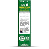 Vitabiotics Ultra contenedor de vidrio, fácil de almacenar en la alacena.