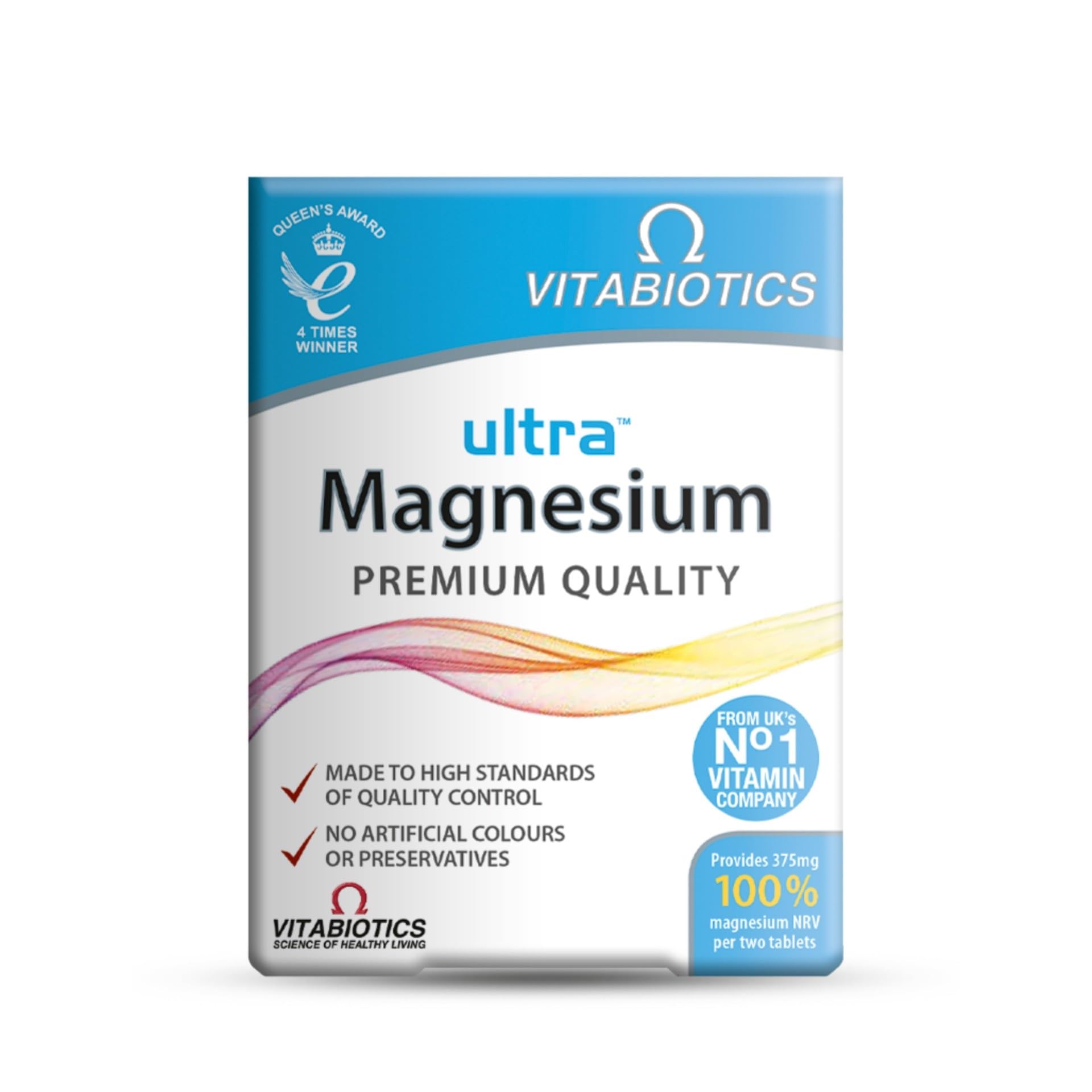 Vitabiotics Ultra Magnesio frasco de tabletas, apoyo práctico para el día a día.