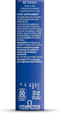 Vitabiotics Wellman Original: bote con detalle de la etiqueta resaltando nutrientes