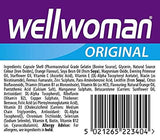 Vitabiotics Wellwoman, etiqueta con código EAN para compra rápida.
