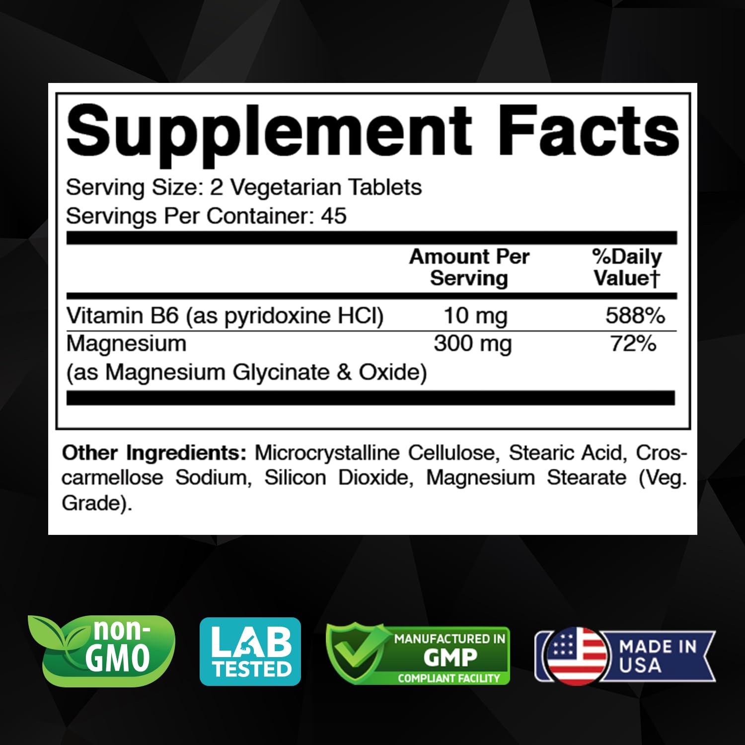 Vitabod Magnesio Glicinato en botella de 90 tabletas para absorción.