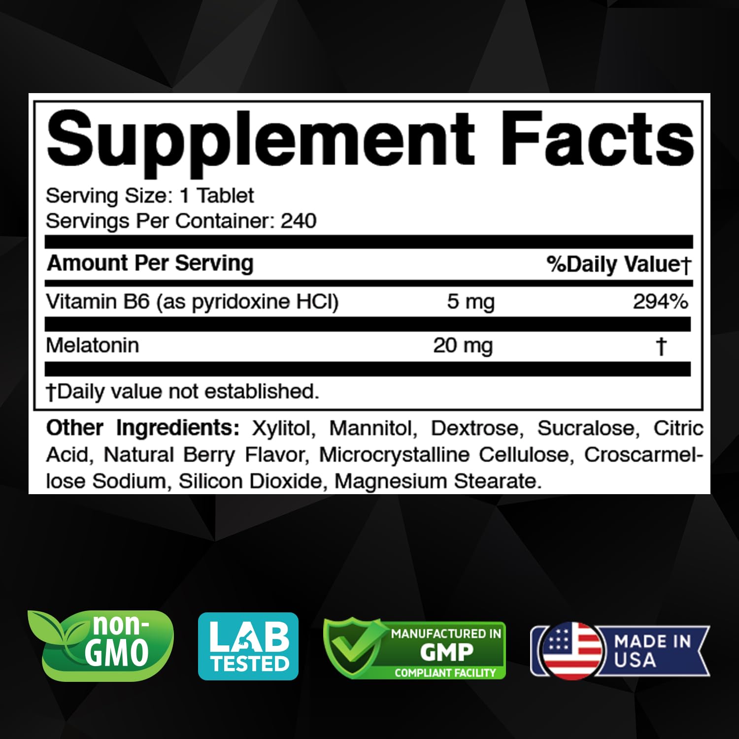 Vitabod Melatonina sabor bayas natural para experiencia agradable.