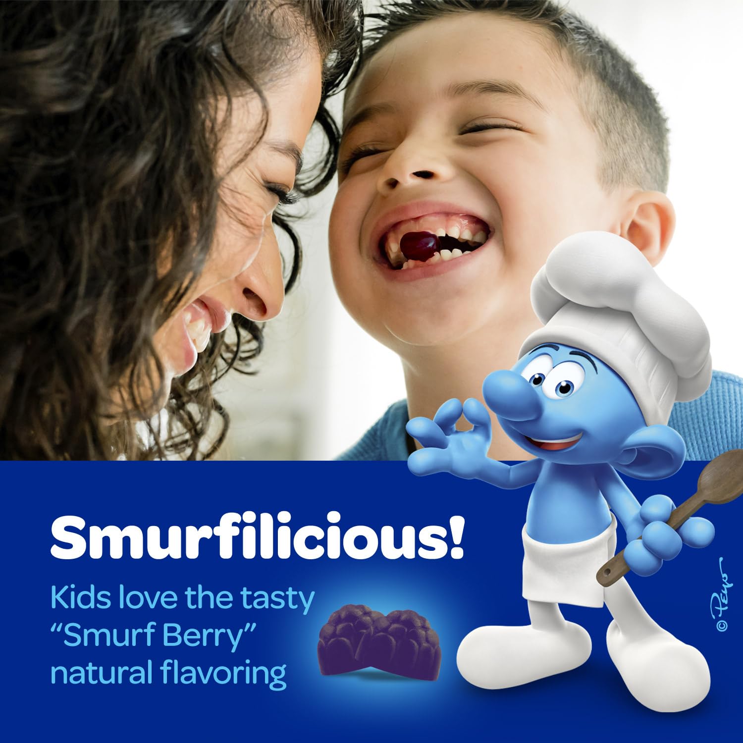 Gomitas de fruta real con sabor natural de Vitaburst Smurfs