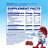 Gomitas Vitaburst Smurfs, textura suave, perfectas para masticar durante tareas escolares