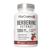 VitaCosmoX berberina hcl 1200 mg cápsulas para uso diario.
