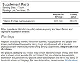Vitacost B12 2000 mcg, tabletas sublinguales sabor frambuesa-durazno para enfoque diario.
