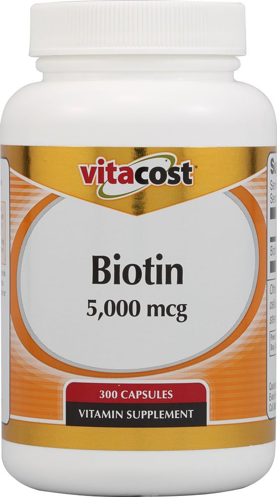 Vitacost Biotina 5000 mcg, cápsulas para energía y salud de la piel.