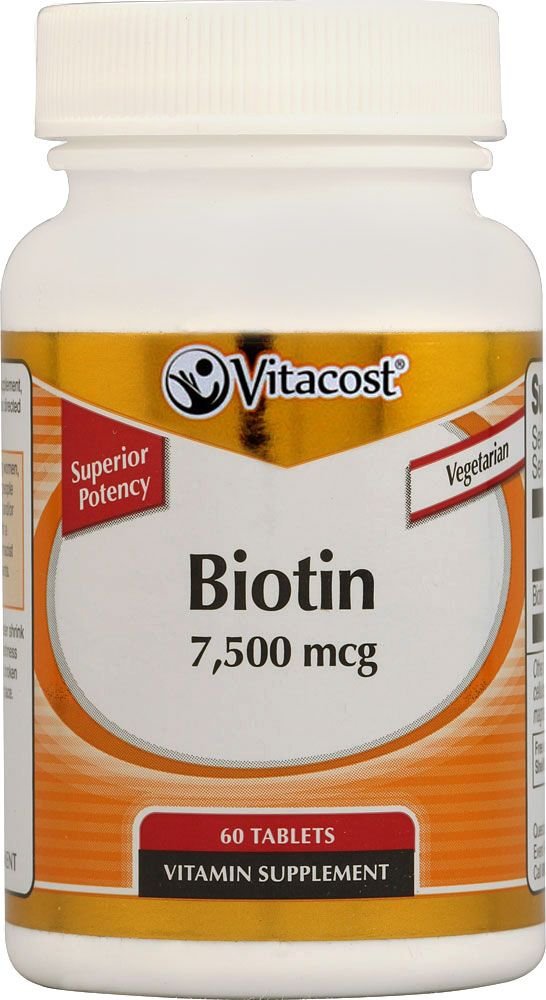Vitacost Biotina 7500 mcg en tableta: apoyo al cuidado de uñas y piel