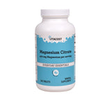 Vitacost Citrato de Magnesio, frasco frente, apoya función muscular y nerviosa normales.
