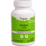 Vitacost CoQ10 100 mg, botella de cápsulas, apoyo a la energía y antioxidante.