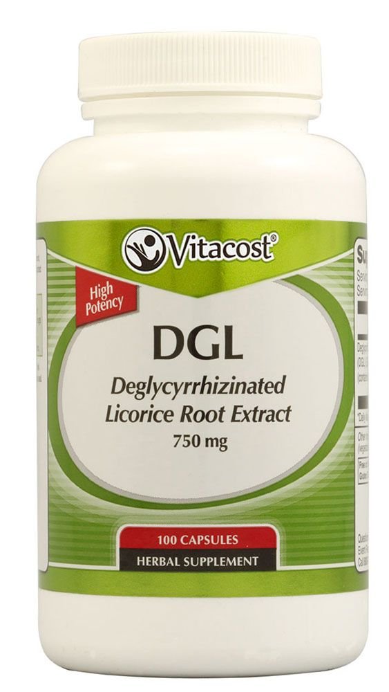Vitacost DGL extracto de regaliz 750 mg, uso antes de comidas para apoyar la comodidad digestiva