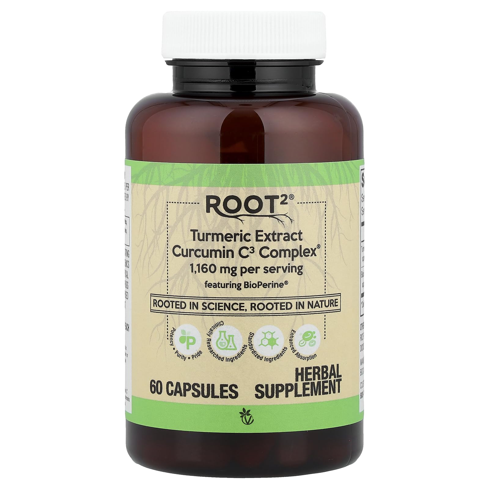 Vitacost extracto de cúrcuma con complejo C3 y Bioperine, botella de 60 cápsulas para apoyo antioxidante