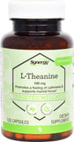 Vitacost L-teanina Suntheanine, botella de cápsulas, promueve calma y concentración suave.