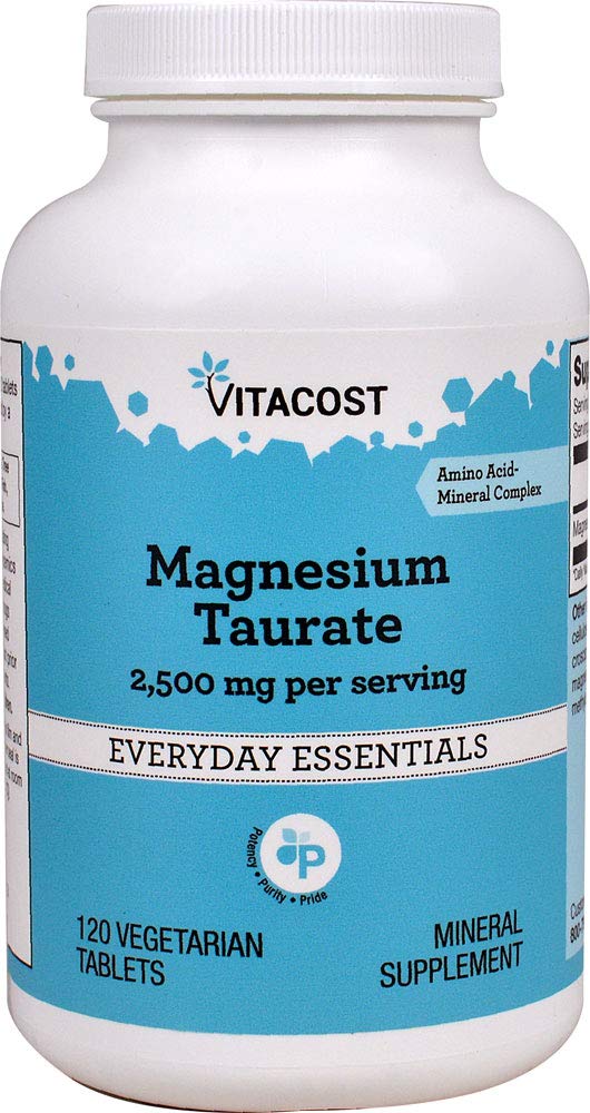 Vitacost Magnesio Taurato: tableta vegetariana para apoyo nutricional diario