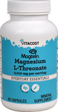 Vitacost Magtein en botella de 90 cápsulas para huesos y función muscular