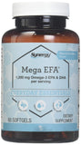 Vitacost Mega EFA: botella vertida, destacando pureza y seguridad de la destilación molecular.