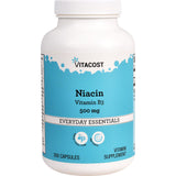 Vitacost Niacina de 500 mg en cápsulas, fácil de tragar para energía diaria y metabolismo