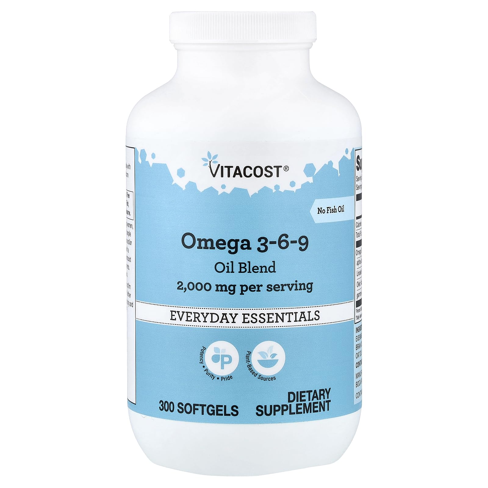 Vitacost Omega 3-6-9 Mezcla de Aceites Natural en botella, apoyo al sistema cardiovascular