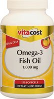 Vitacost Omega-3 aceite de pescado limón, gel suave para ingesta diaria conveniente