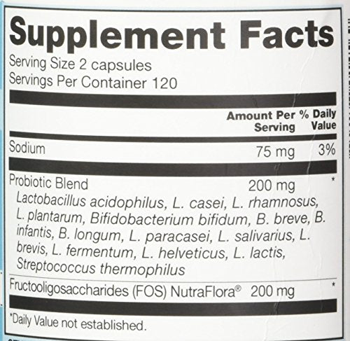 Vitacost Probiotic 15-35: etiqueta de ingredientes, 15-35 cepas para bienestar digestivo.