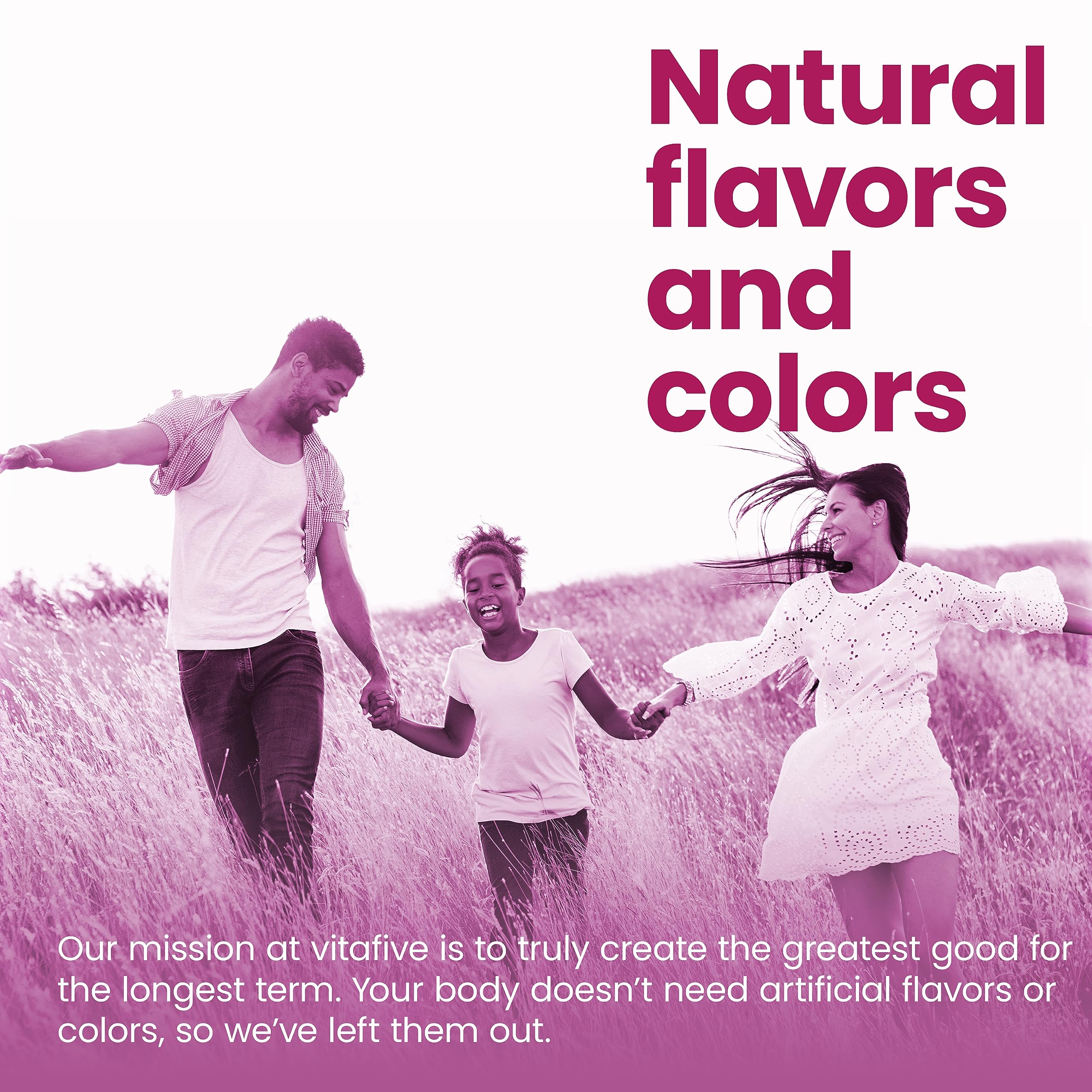 Vitafive gomas para mujeres, ingredientes naturales, sabor agradable.