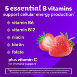 Etiqueta Vitafusion B-Complejo revela vitaminas B clave