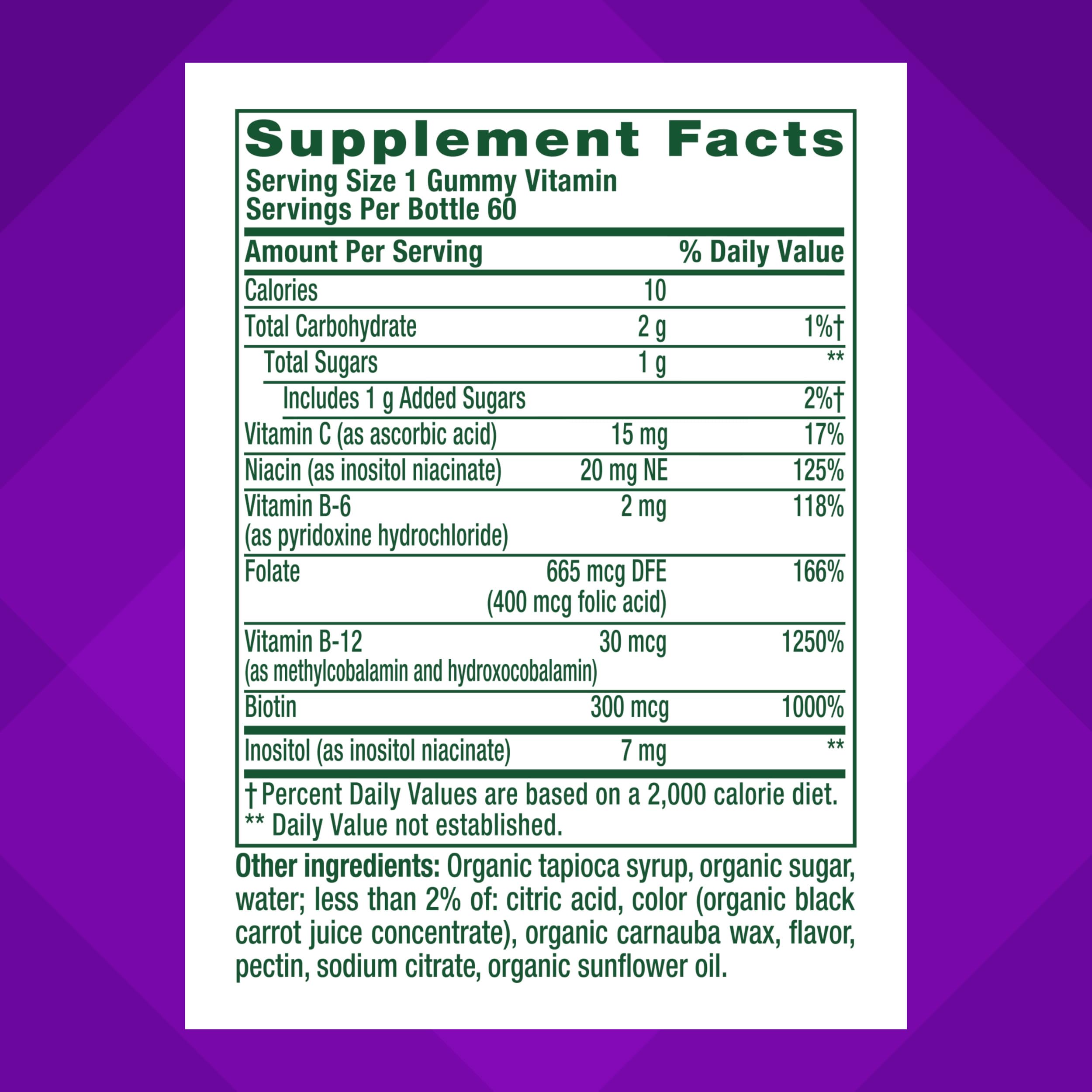 Vitafusion B-Complejo sin gluten para consumo diario