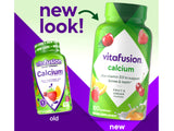 Vitafusion Calcio 500 mg gomitas, portátil en bolsa, snack práctico para casa o trabajo.