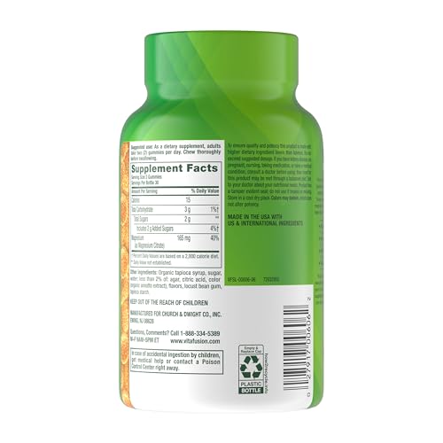 Vitafusion Magnesium gomitas, opción sin edulcorantes artificiales para gusto natural