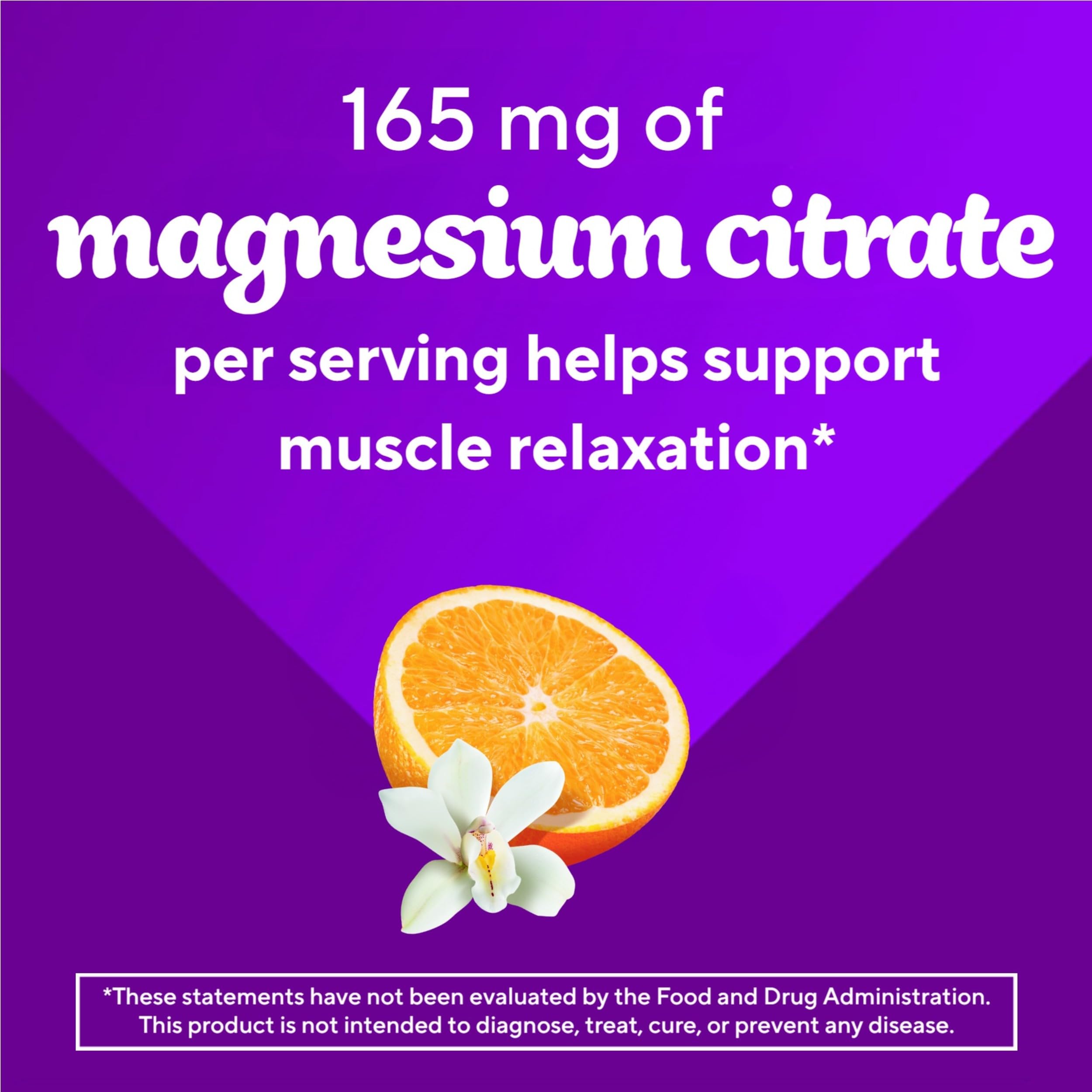 Vitafusion Magnesium gomitas, textura suave, sabor tropical, experiencia agradable