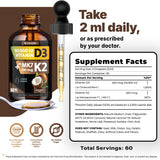 Etiqueta clara de Vita Guard D3 K2 con información nutricional